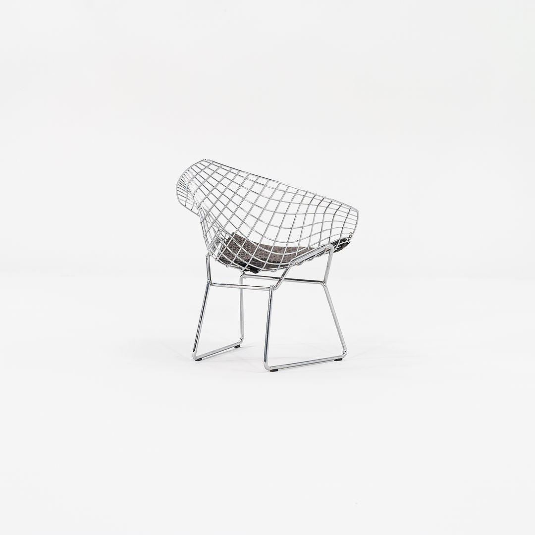 2000s Bertoia Child's Diamond Chair, Model 421LS by Harry Bertoia for Knoll Steel, Padding, Fabric