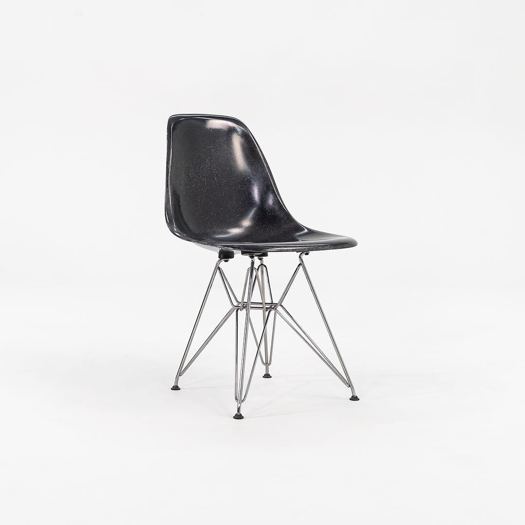 SOLD 2016 Herman Miller Eames Fiberglass Side / Dining Chairs with Eiffel Bases in Black 1x Available