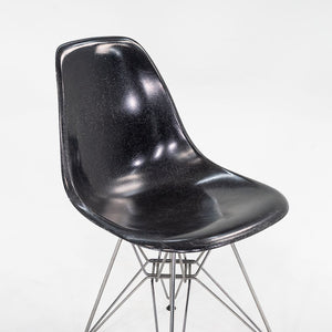 SOLD 2016 Herman Miller Eames Fiberglass Side / Dining Chairs with Eiffel Bases in Black 1x Available