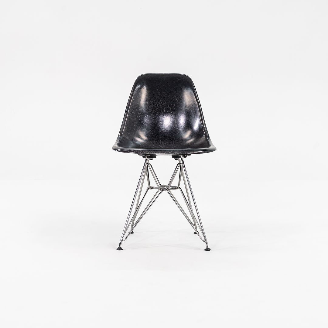 2016 Herman Miller Eames Fiberglass Side / Dining Chairs with Eiffel Bases in Black 1x Available