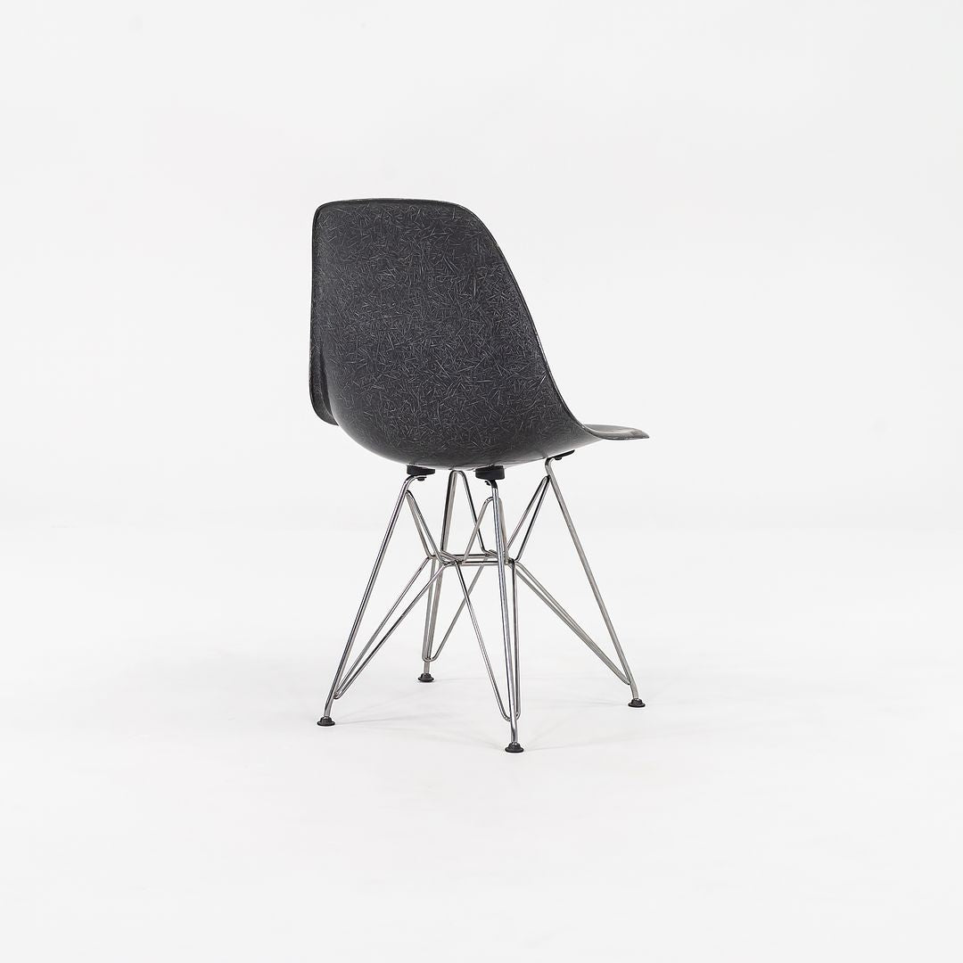 SOLD 2016 Herman Miller Eames Fiberglass Side / Dining Chairs with Eiffel Bases in Black 1x Available