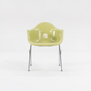 2006 Modernica Fiberglass Arm Shell Chair with H Base or Stacking Base in Light Green