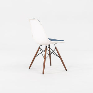 2018 DSW Side Chair with Dowel Base by Ray and Charles Eames for Herman Miller Plastic, Steel, Wood, Rubber, Fabric