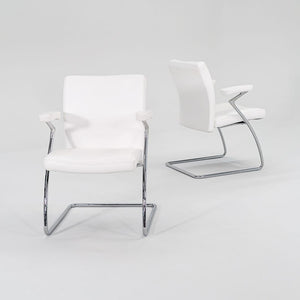 2000 Art Collection Dining Chair by Walter Knoll in White Leather 6x Available