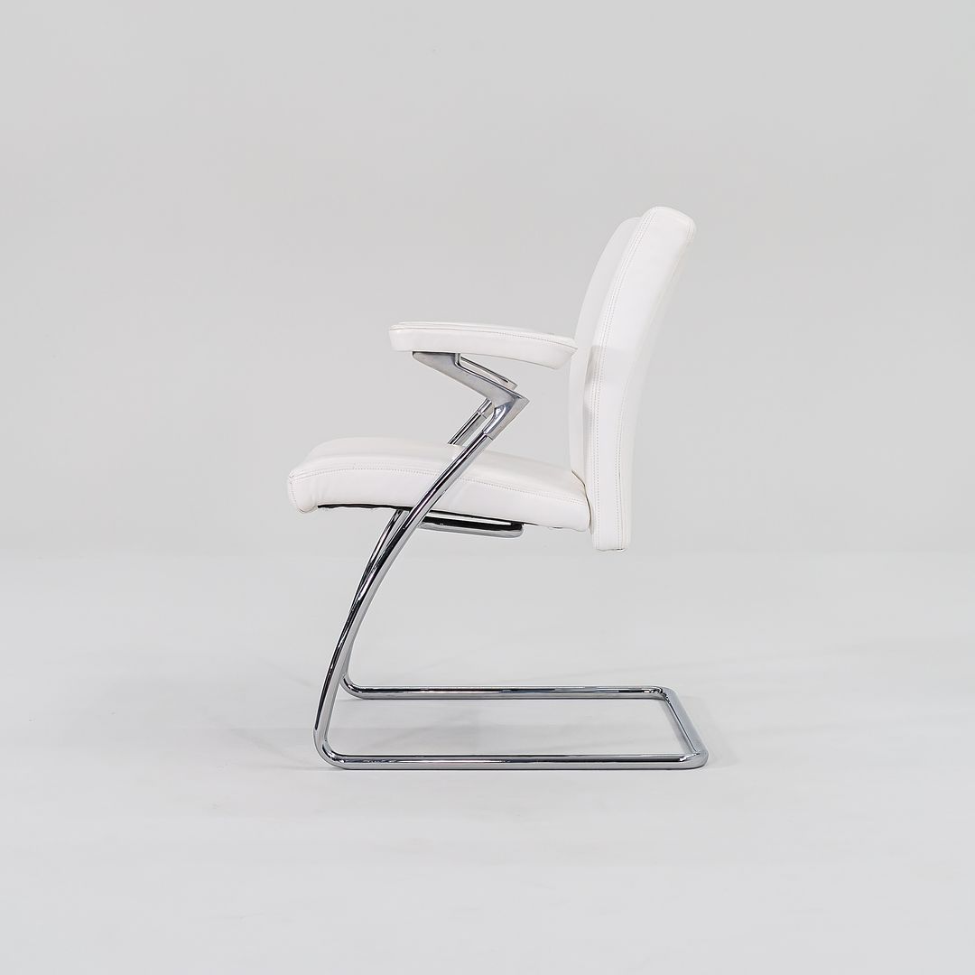 2000 Art Collection Dining Chair by Walter Knoll in White Leather 6x Available