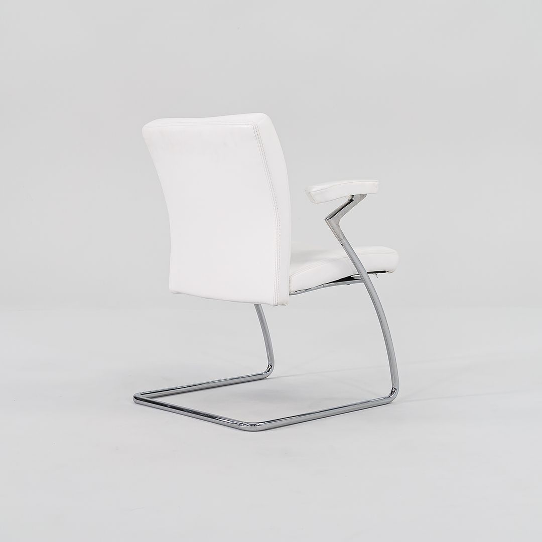 2000 Art Collection Dining Chair by Walter Knoll in White Leather 6x Available