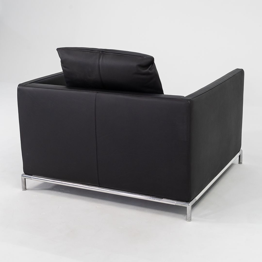 2008 Pair of George Lounge Chairs, GS105 by Antonio Citterio for B & B Italia in Black Leather