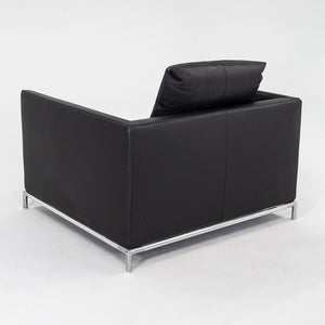 2008 Pair of George Lounge Chairs, GS105 by Antonio Citterio for B & B Italia in Black Leather