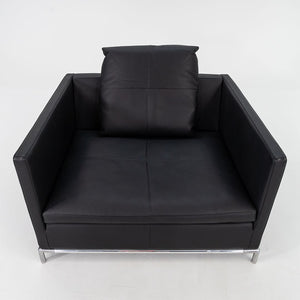 2008 Pair of George Lounge Chairs, GS105 by Antonio Citterio for B & B Italia in Black Leather