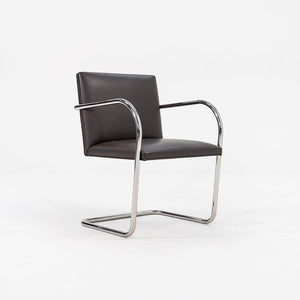 2010s Tubular Brno Armchair, Model 245 by Mies van der Rohe for Knoll in Brown Leather Sets Available