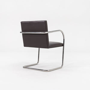 2010s Tubular Brno Armchair, Model 245 by Mies van der Rohe for Knoll in Brown Leather Sets Available