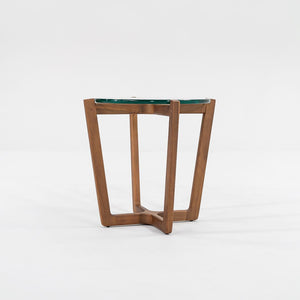 C. 2016 Brad Ascalon for Design Within Reach Side Table in Walnut and Glass