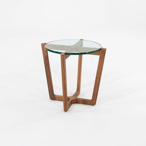 C. 2016 Brad Ascalon for Design Within Reach Side Table in Walnut and Glass