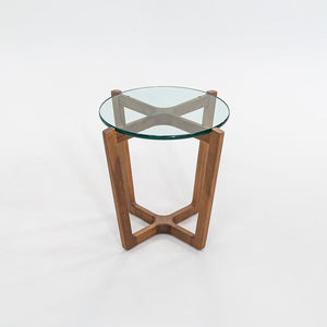 C. 2016 Brad Ascalon for Design Within Reach Side Table in Walnut and Glass