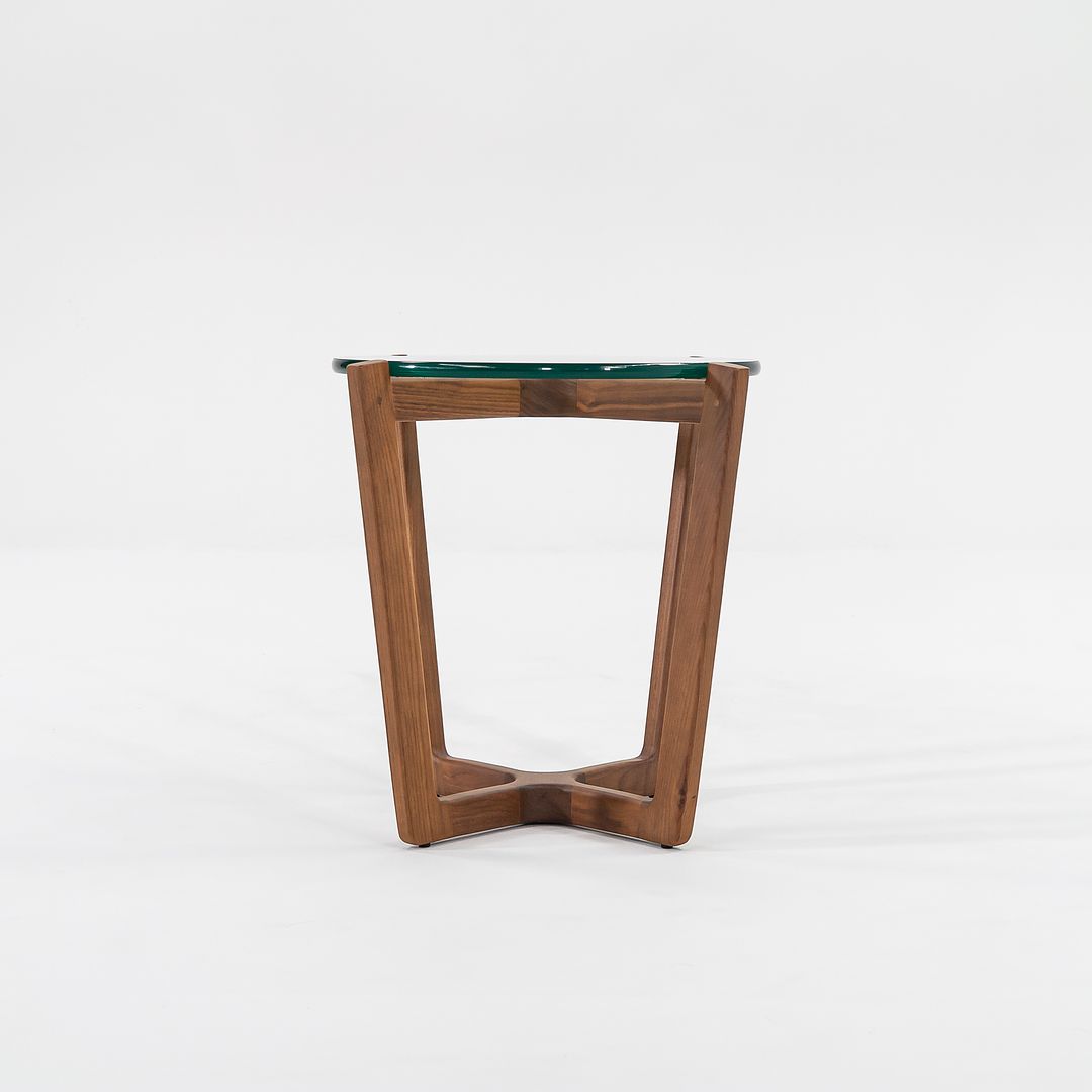 C. 2016 Brad Ascalon for Design Within Reach Side Table in Walnut and Glass