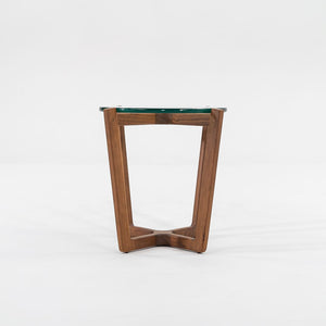 C. 2016 Brad Ascalon for Design Within Reach Side Table in Walnut and Glass