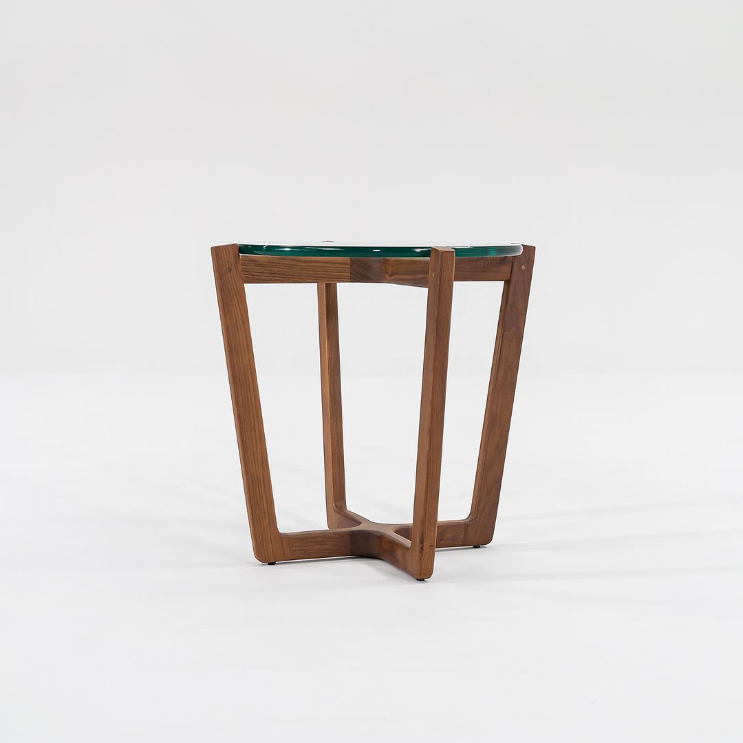 C. 2016 Brad Ascalon for Design Within Reach Side Table in Walnut and Glass