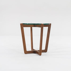 C. 2016 Brad Ascalon for Design Within Reach Side Table in Walnut and Glass