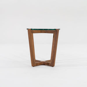 C. 2016 Brad Ascalon for Design Within Reach Side Table in Walnut and Glass