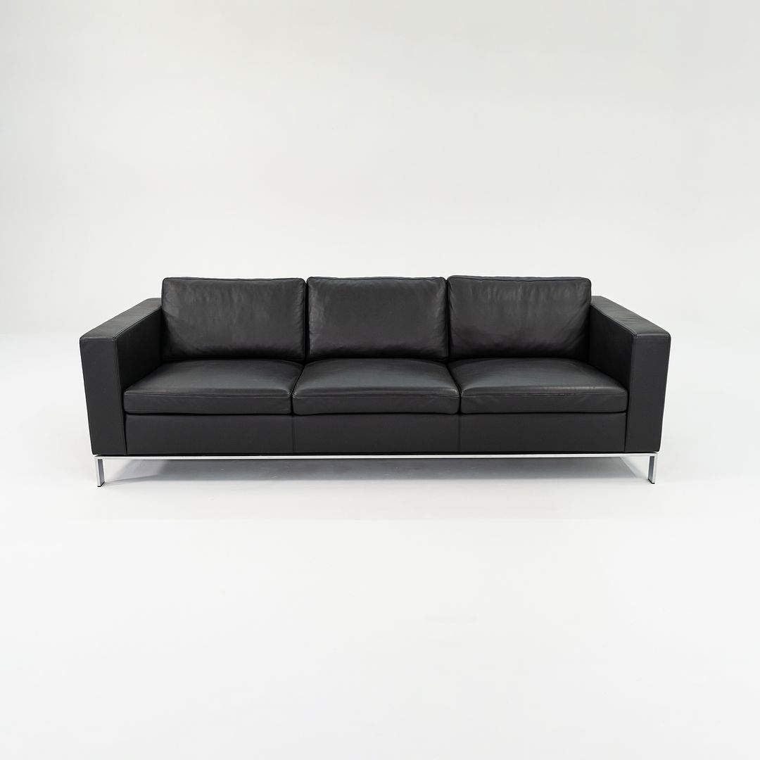 2010s Foster 503 Sofa by Lord Norman Foster for Walter Knoll in Steel and Black Leather