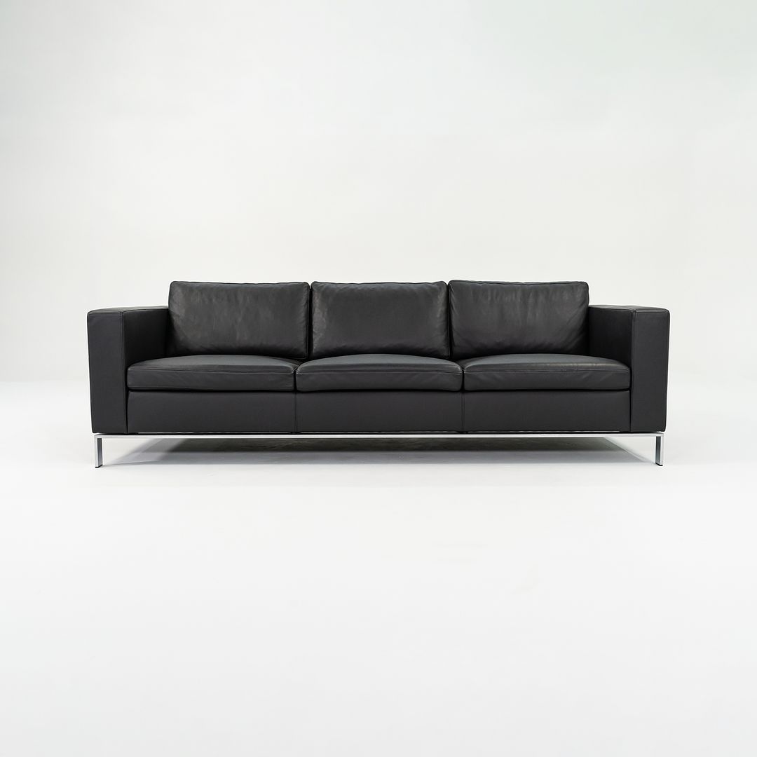 2010s Foster 503 Sofa by Lord Norman Foster for Walter Knoll in Steel and Black Leather