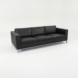 2010s Foster 503 Sofa by Lord Norman Foster for Walter Knoll in Steel and Black Leather