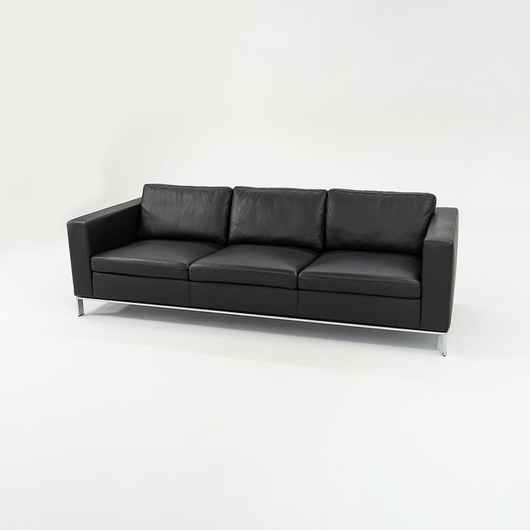 2010s Foster 503 Sofa by Lord Norman Foster for Walter Knoll in Steel and Black Leather