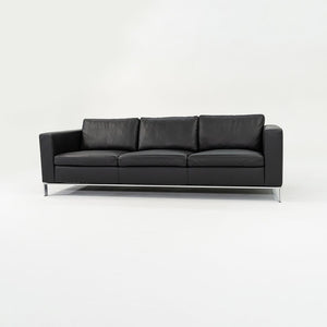 2010s Foster 503 Sofa by Lord Norman Foster for Walter Knoll in Steel and Black Leather