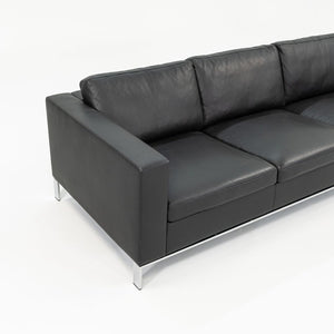 2010s Foster 503 Sofa by Lord Norman Foster for Walter Knoll in Steel and Black Leather