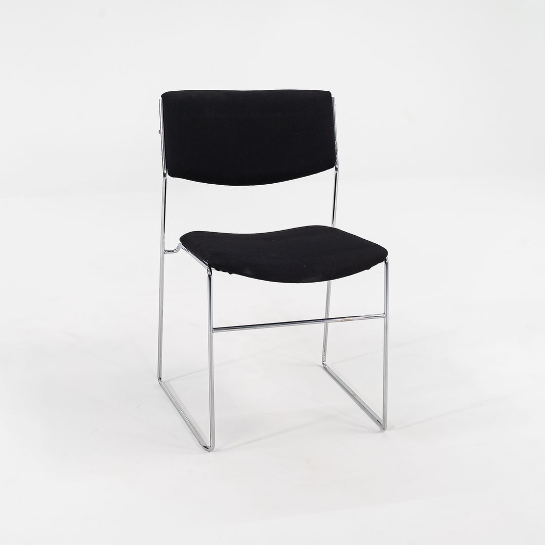 2010s Elle Stacking Chair, Model 1071dl by Giovanni Zorzon for Bononia / ICF in Black Fabric 15x Available