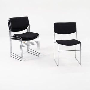 2010s Elle Stacking Chair, Model 1071dl by Giovanni Zorzon for Bononia / ICF in Black Fabric 15x Available