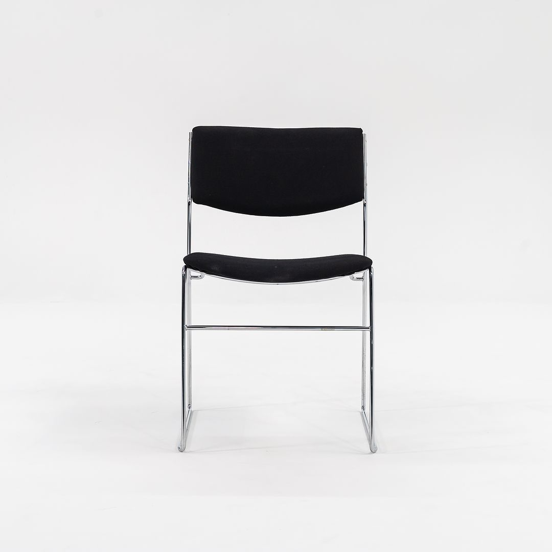 2010s Elle Stacking Chair, Model 1071dl by Giovanni Zorzon for Bononia / ICF in Black Fabric 15x Available