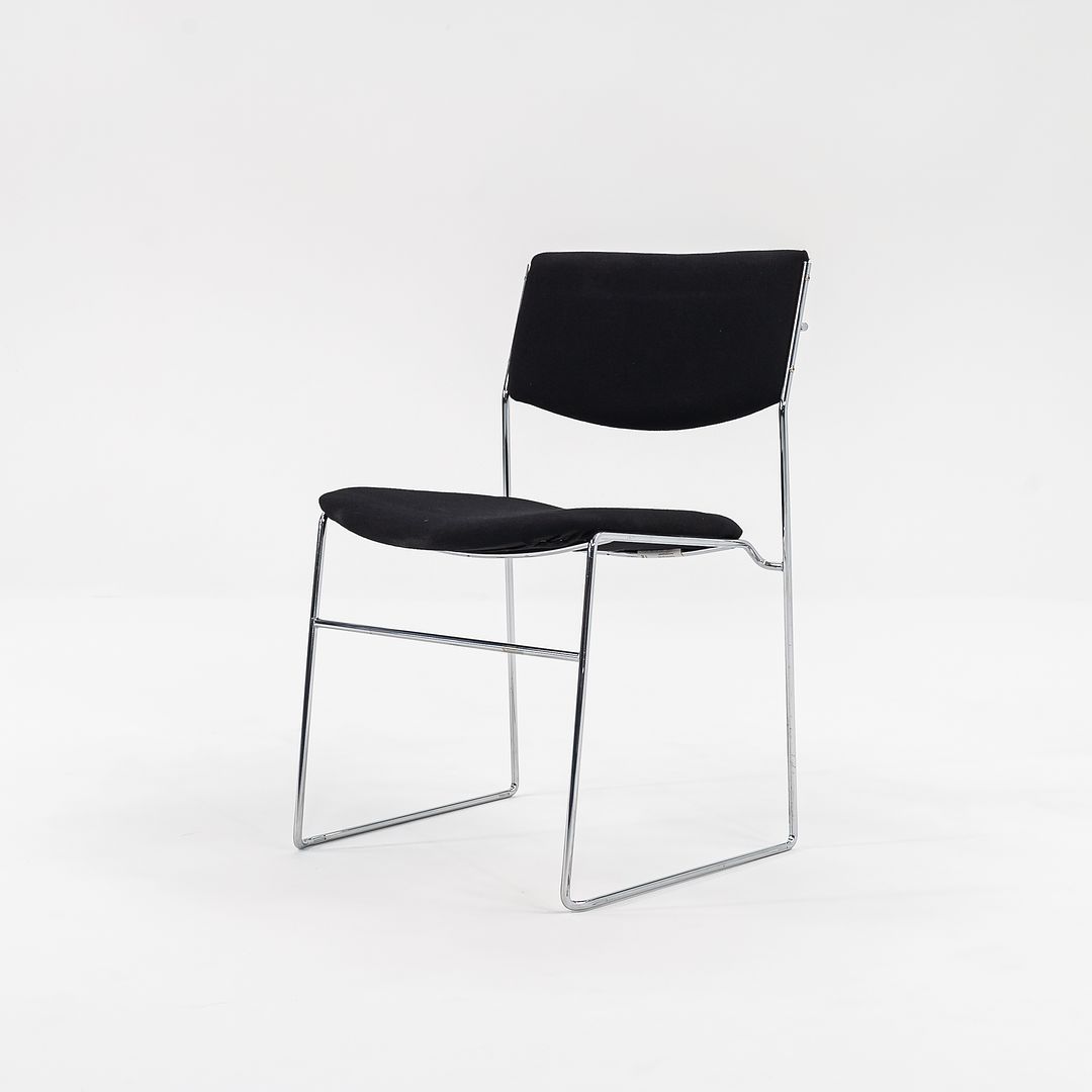 2010s Elle Stacking Chair, Model 1071dl by Giovanni Zorzon for Bononia / ICF in Black Fabric 15x Available