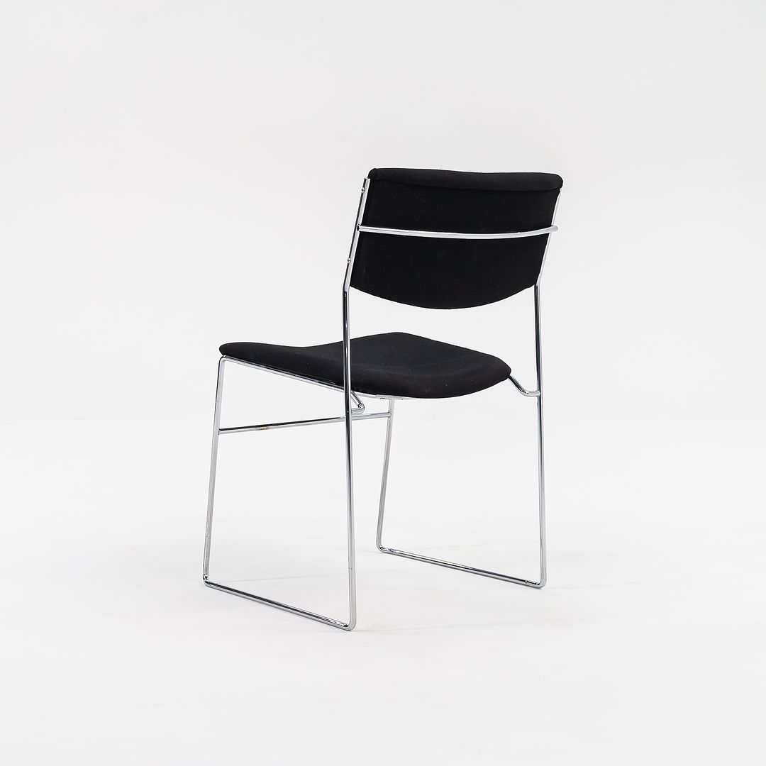 2010s Elle Stacking Chair, Model 1071dl by Giovanni Zorzon for Bononia / ICF in Black Fabric 15x Available