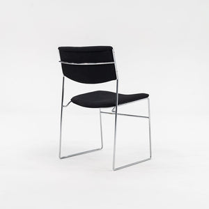 2010s Elle Stacking Chair, Model 1071dl by Giovanni Zorzon for Bononia / ICF in Black Fabric 15x Available