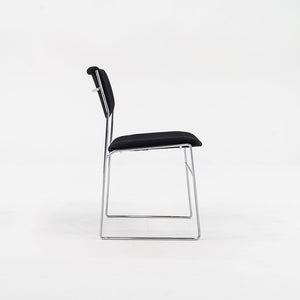 2010s Elle Stacking Chair, Model 1071dl by Giovanni Zorzon for Bononia / ICF in Black Fabric 15x Available