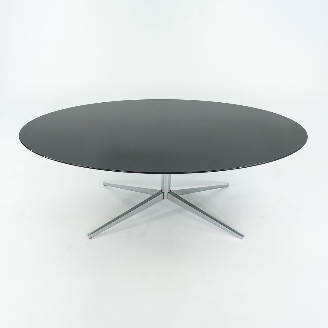 2019 Florence Knoll Polished Black Marble Dining Table / Desk 78x48 inch