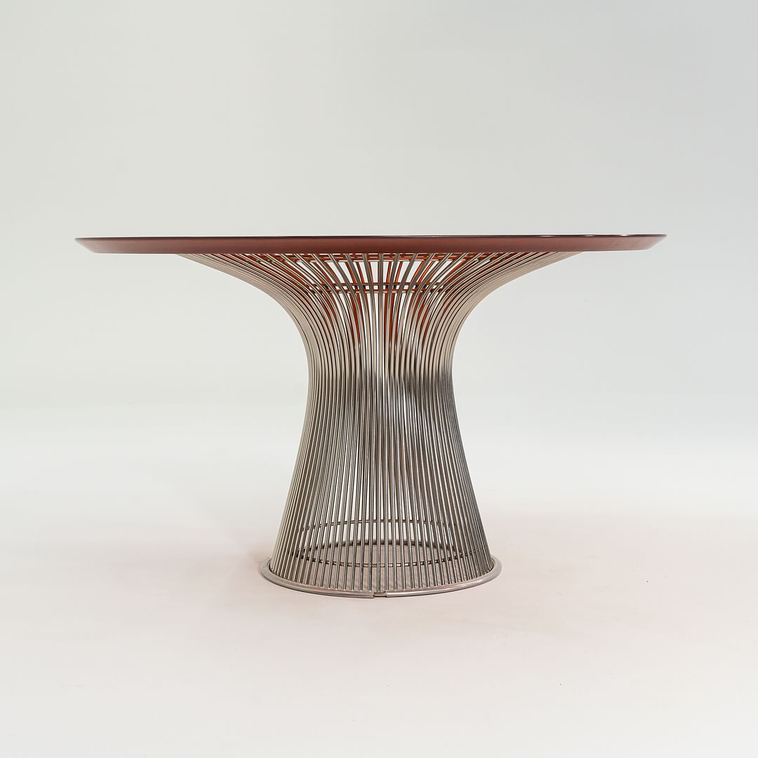 SOLD 2012 Platner Dining Table by Warren Platner for Knoll in Custom 48 inch Red Acrylic