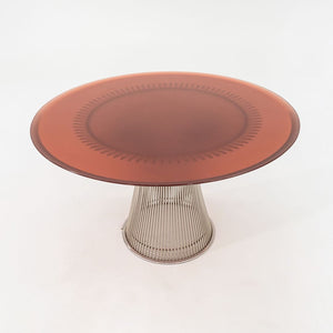 SOLD 2012 Platner Dining Table by Warren Platner for Knoll in Custom 48 inch Red Acrylic