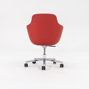 2016 Saiba Mid-Back Task Chair with Five-Star Base by Naoto Fukasawa for Geiger in Red Leather 6x Available