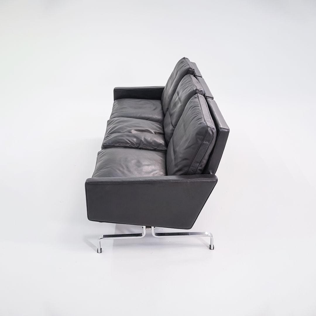 2002 PK31 Three Seat Sofa by Poul Kjaerholm for Fritz Hansen in Black Leather #1