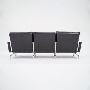 2002 PK31 Three Seat Sofa by Poul Kjaerholm for Fritz Hansen in Black Leather #1