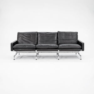 2002 PK31 Three Seat Sofa by Poul Kjaerholm for Fritz Hansen in Black Leather #1