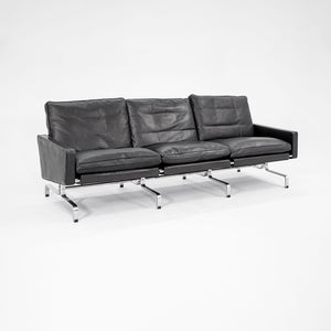 2002 PK31 Three Seat Sofa by Poul Kjaerholm for Fritz Hansen in Black Leather #1