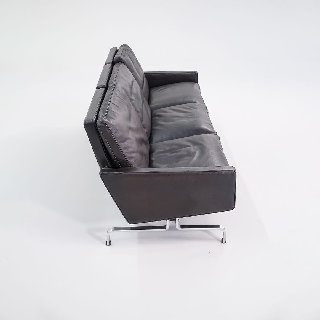 2002 PK31 Three Seat Sofa by Poul Kjaerholm for Fritz Hansen in Black Leather #1