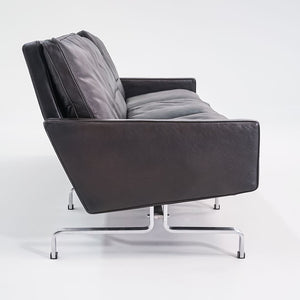 2002 PK31 Three Seat Sofa by Poul Kjaerholm for Fritz Hansen in Black Leather #1