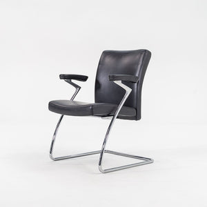 2003 Art Collection Armchair by Walter Knoll in Dark Grey Leather 16x Available