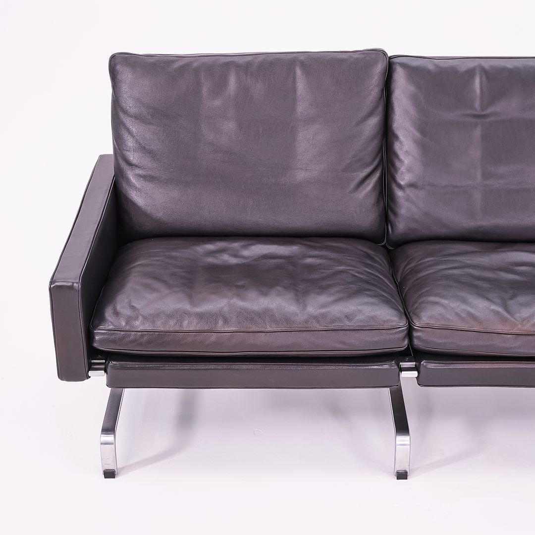 2002 PK31 Three Seat Sofa by Poul Kjaerholm for Fritz Hansen in Black Leather #2