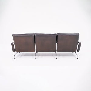 2002 PK31 Three Seat Sofa by Poul Kjaerholm for Fritz Hansen in Black Leather #2