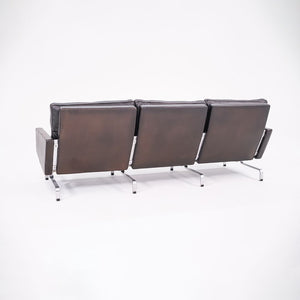 2002 PK31 Three Seat Sofa by Poul Kjaerholm for Fritz Hansen in Black Leather #2